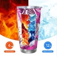 thumbnail image 6 of Fuzoiu Skull White Horse Print 20oz Tumbler, Stainless Steel Vacuum Insulated Car Cup, Insulated Coffee Mug,Travel Mug with Lid,Thermal Cup for Outdoor-Straw Three-piece Set, 6 of 8