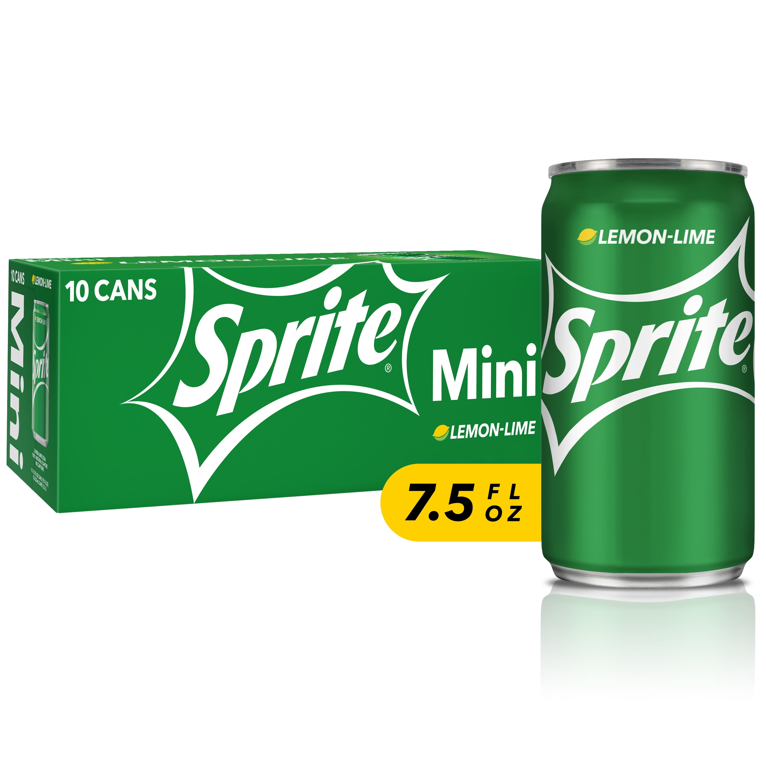 3 Pack) Sprite Caffeine-Free Mini Can Soda, Lemon-Lime, 7.5 Fl Oz ...