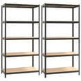 thumbnail image 6 of vidaXL Shelf Storage Bookshelf Shelving Unit 5-Layer Steel and Engineered Wood, 6 of 14