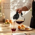 thumbnail image 5 of 5 Cup Replacement Coffee Carafe, Fits Mr Coffee 5-cups Coffee Machines Model BVMC-PC05BL2, BVMC-SC05BL, Compatible with Gourmia GCM3510 5cups Coffee Maker, Black handle, 5 of 5