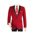 thumbnail image 5 of Mens Adolfo Velvet Dinner Jacket Shawl Satin Stage singer 3016J Christmas Red, 5 of 9