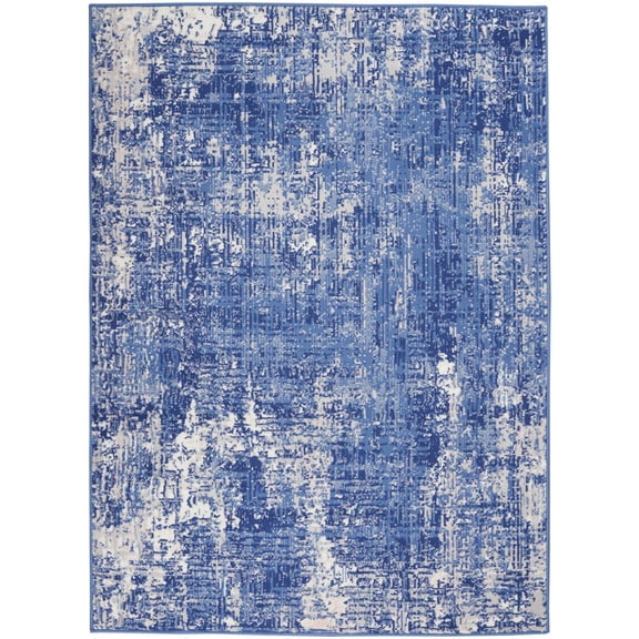Nourison Whimsicle WHS08 Indoor only Area Rug - Blue Ivory 5' x 7'