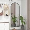 thumbnail image 7 of RACHMADES 64"x21" Arched Floor Mirror Full Length Mirror, Full Body Wall Mirror, Arched Full Mirror Standing Tall Mirror, Dressing Mirror, Black, 7 of 7
