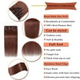 thumbnail image 2 of MY-LADY 15clips 7pc/set Clip in Human Remy Hair Extensions 100% Real Hairpiece For Women 18inch #33 auburn, 2 of 8