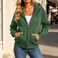 thumbnail image 3 of Sevevn Women's Lightweight Hoodies Full Zip Up Oversized Sweatshirts with Pockets Long Sleeve Casual Hooded Jackets Army Green M, 3 of 8