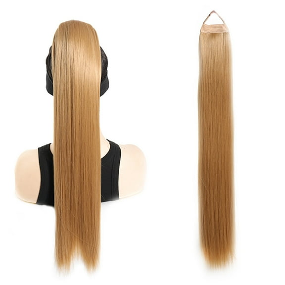 Namzi Long Hair Extensions 55cm/22in Medium Brown / Beach Blonde - 1 Pcs Matte High-Temperature Fiber Hair Extensions, Perfect for Ideal for Women's Hairstyle Enhancement