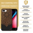 thumbnail image 7 of Case Yard Wooden Case for iPhone-8-Plus Soft TPU Silicone cover Slim Fit Shockproof Wood Protective Phone Cover for Girls Boys Men and Women Supports Wireless Charging Lara Mandala Design, 7 of 7