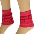 thumbnail image 4 of Aerobic Leg Warmers for Women 3 Pairs Fuchsia Cotton Knee High, 4 of 8