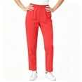 thumbnail image 6 of LIaqionyy Women's Baggy Pants Elastic Waisted Straight Leg Loose Casual Work Solid Color Trousers with Pockets, 6 of 8