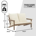 thumbnail image 6 of Boyel Living 54-in Resin Outdoor Patio Lounge Chair Arm Seat With Cushions, 6 of 7