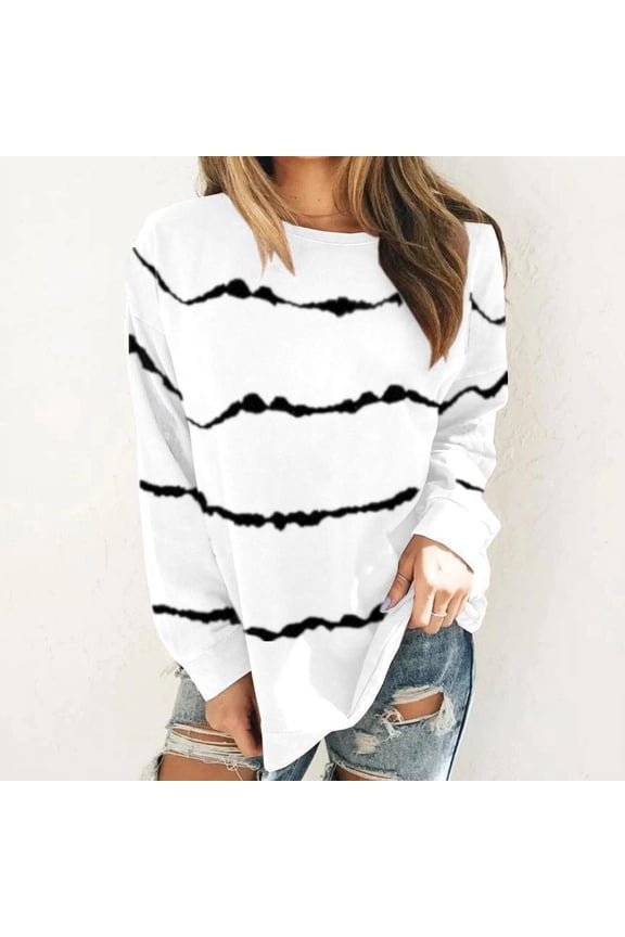 Women's Pullover Street Fashion Sportswear Casual Round Neck Loose Tops