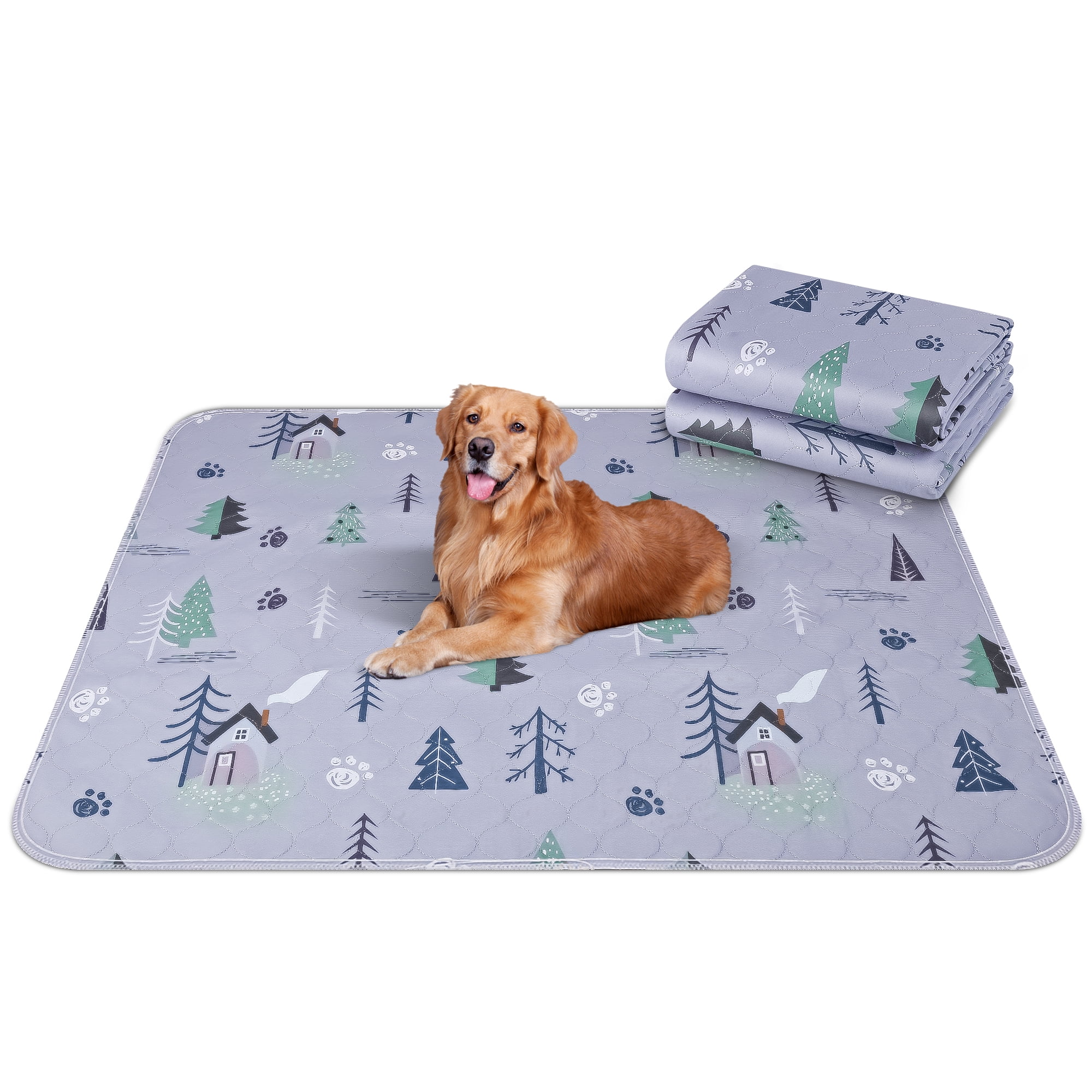 UPSKY Washable Pee Pads for Dogs, 2 Pack Reusable Puppy Pads Dog Pee Pads 34"x 36"
