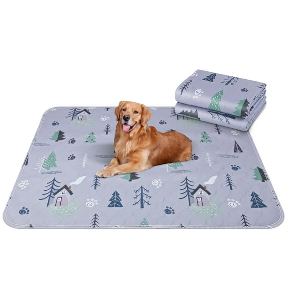 UPSKY Washable Pee Pads for Dogs, 2 Pack Reusable Puppy Pads Dog Pee Pads 34"x 36"
