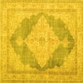 thumbnail image 1 of Ahgly Company Machine Washable Indoor Square Persian Yellow Traditional Area Rugs, 6' Square, 1 of 4