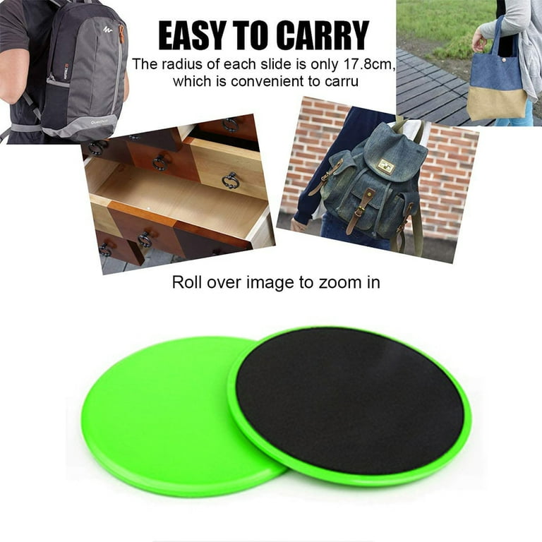 RYACO Core Exercise Sliders - Dual Sided Gliding Discs With Carry Bag For Carpet Or Hardwood Floors Home Abdominal Total Body Workout Equipment Black