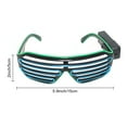 thumbnail image 5 of Sylvtty Light Up Neon Rave Glasses Flashing Shutter Glasses El Wire LED Sunglasses Glowing DJ Costumes for 80s Parties Music Festival, 5 of 7