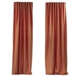 thumbnail image 5 of 3S Brother's Solid Luxury Matte Velvet Soft Curtains Set of 2 Panels Hanging Back Tap & Rod Pocket Home Décor Bedroom Kitchen Office Windows Room Darkering ( Yam Orange-52"x120"), 5 of 6