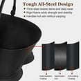 thumbnail image 5 of StarQualityBargain 3.2 Gal Traditional Galvanized Steel Round Small Pellet Ash Bucket w/Handles, 8.8 Inch Tall, Black, 5 of 7