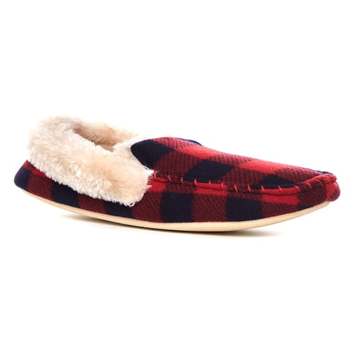men's shearling lined bison slippers