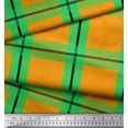 thumbnail image 3 of Soimoi Crepe Silk Fabric Check Check Printed Fabric 1 Yard 42 Inch Wide, 3 of 3