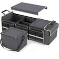 thumbnail image 4 of Large Trunk Organizer for SUV with Premium Portable Cooler Bag, Car Organizers and Storage with Foldable Cover, Collapsible Car Trunk Organizer for Truck, Adjustable Securing Straps, 90L+20L, Gray-C, 4 of 16