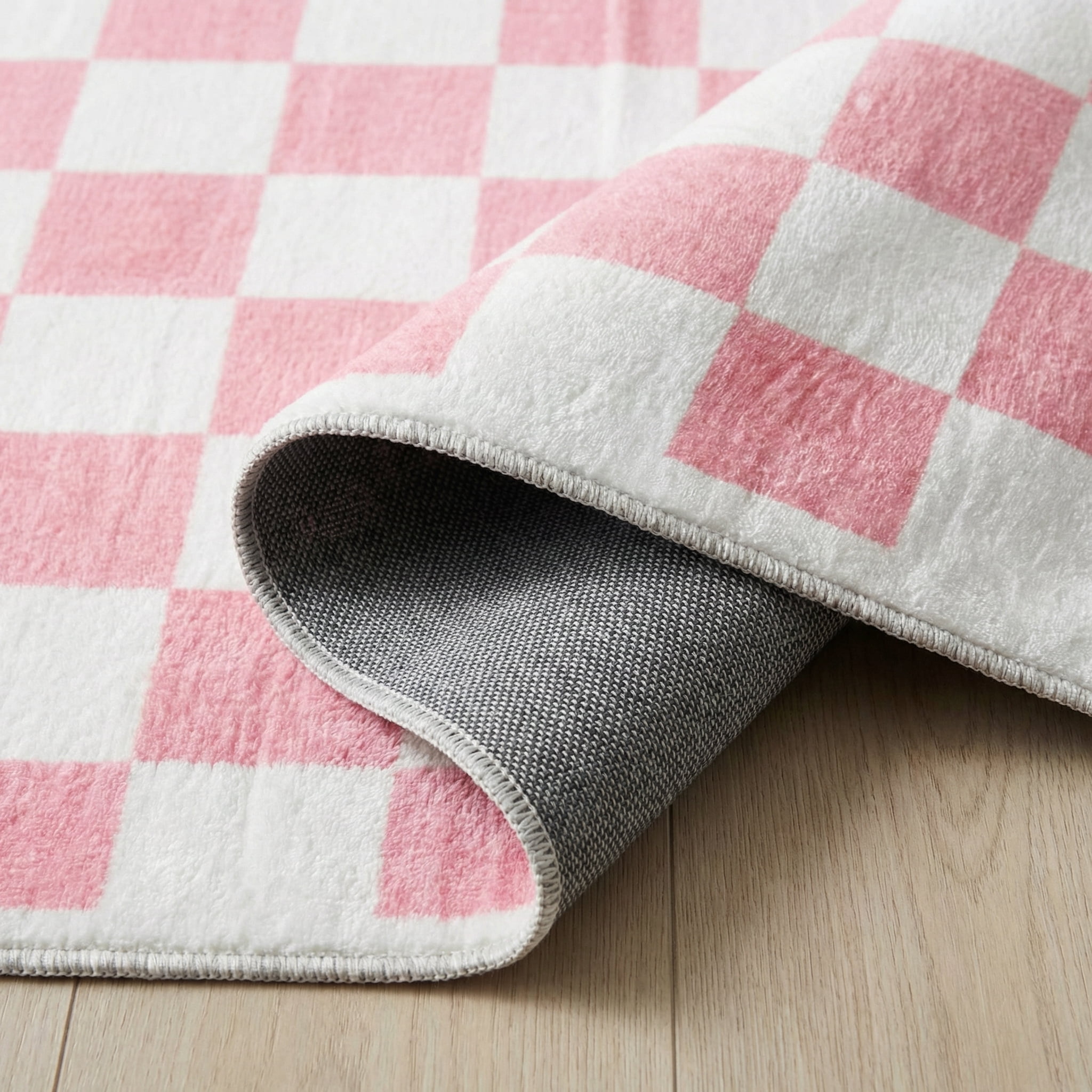 Rug Branch Metro Checkered Blush 8' x 11' (Exact Size: 7'7" 10'10") Geometric Area Rugs, Pink, Contemporary - Living Room, Bedroom, Dining and Kitchen