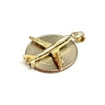 thumbnail image 6 of 14k yellow Gold solid Airplane Aviation 3D pendant charm gift fine jewelry 3.4g, 6 of 12