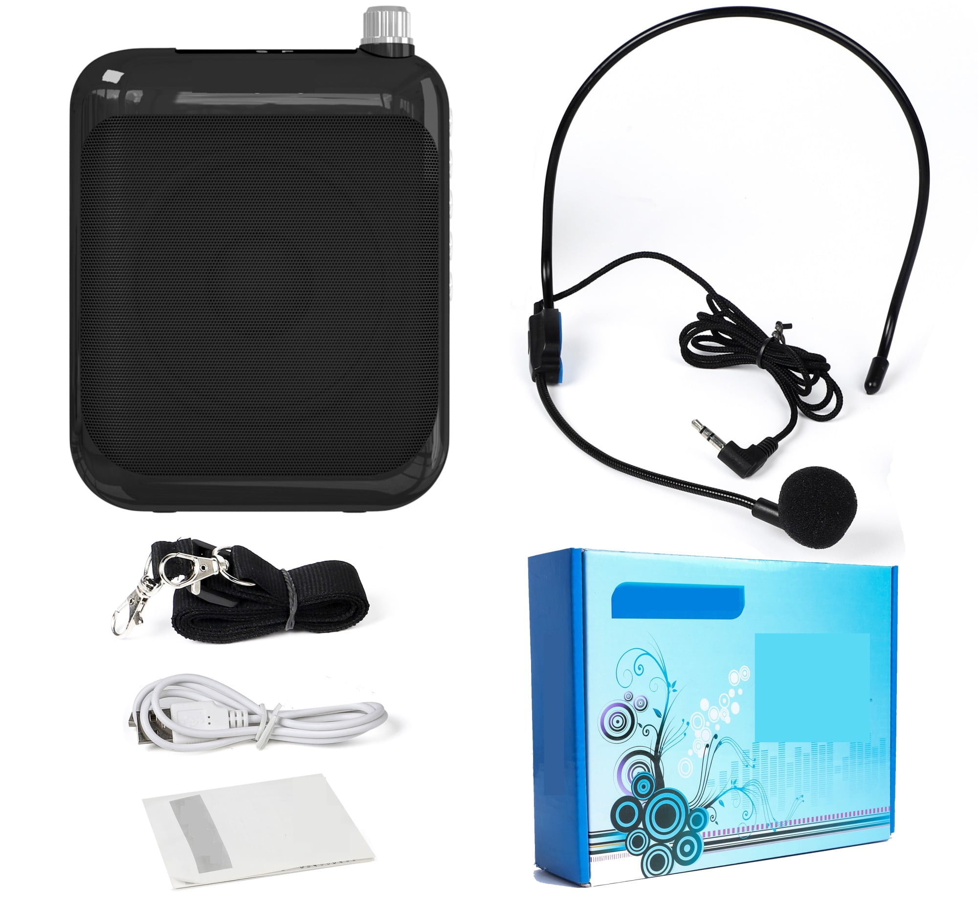 Voice Amplifier Professional Teacher Microphone With FM Repeat And Music Player Function For Coaches Tour Guides ,Easy to Operate