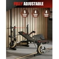 thumbnail image 4 of EDTara 7-in-1 Olympic Weight Bench Set, Multi-Function Bench Press with Leg Extension, Curl, Lat Pulldown, Preacher Curl & Squat Rack, 4 of 8