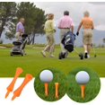 thumbnail image 4 of 100 tees de golf de plástico naranja de 70 mm, tees de golf de castillo duraderos, para driver de golf, tapetes de golf y pelotas de golf de plástico, un juego de material plástico naranja, 4 of 5