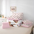 thumbnail image 6 of Manfei Cute Pink Bow 7-Piece Queen Bedding Comforter Set for Kids Children, 6 of 8