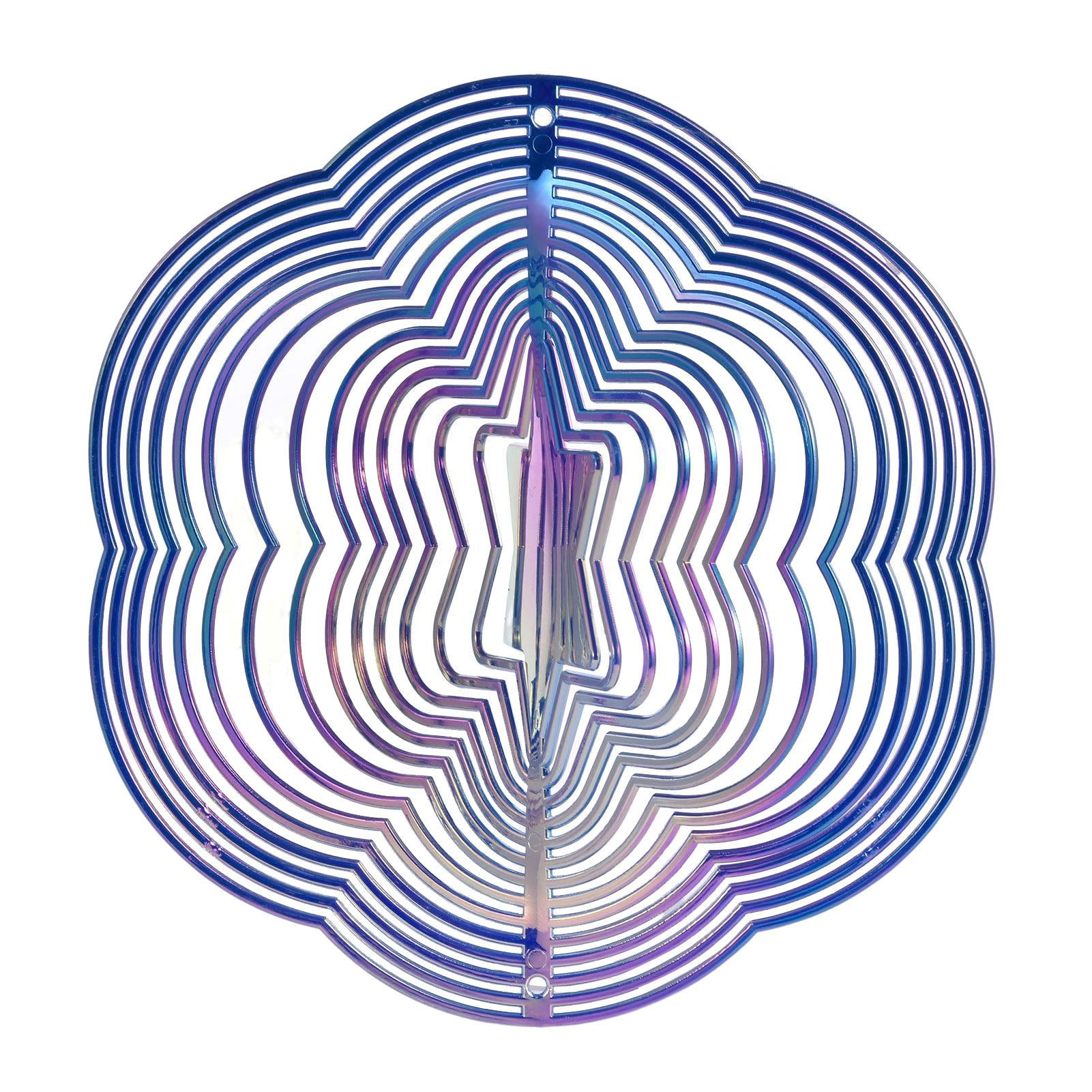 Wind Spinners Colorful Hexagon 3D Bird Repelling Wind Chimes