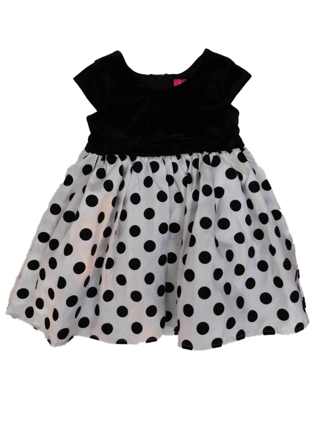 black and white polka dot baby dress
