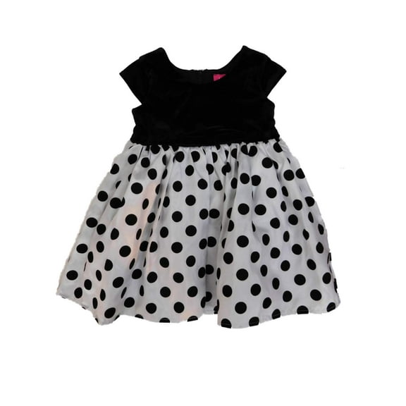 Pinky Infant Toddler Girl Black White Dot Special Occasion Party Dresss 3T