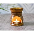 thumbnail image 2 of Oil Burner Aroma Diffuser|Soapstone Sun Tea Light Holder|Hand Carved Jali Work|Soapstone|for Aromatherapy (Design 14), 2 of 6