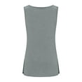 thumbnail image 7 of successthop Womens Plus Size Tank Tops Casual Crewneck Shirts Side Split Sleeveless Tops Summer Holiday Clothes Gray 2XL, 7 of 7