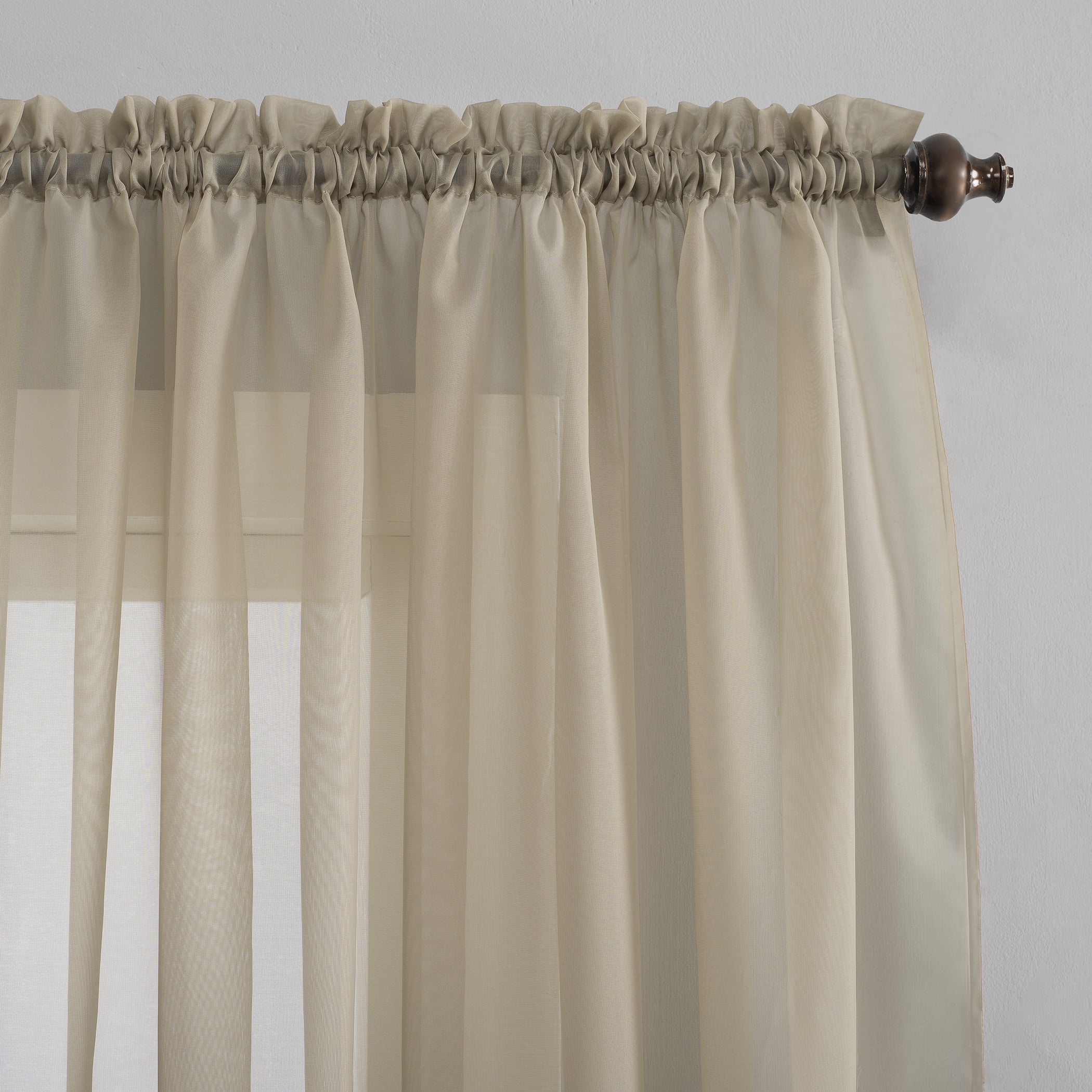 No. 918 Juliette Voile Sheer Rod Pocket Curtain Panel (Single Curtain Panel Only)