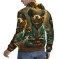 thumbnail image 6 of Wukai Creekside Meditating Puppy Print Men Hoodies Fleece Sweatshirts Long Sleeve Sweaters Pullover Fall Outfits Winter Clothes-Medium, 6 of 7