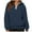 Navy, variant on fatyb Quarter Zip Sweatshirts for Women Long Sleeve Collared Casual Womens Pullover Tops with Pockets