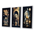 thumbnail image 3 of Designart "Geometry of Consciousness Contemporary Art I" Modern Geometric Framed Wall Art Set Of 3 - Gold Abstract Geometric Frame Gallery Wall Set For Home Decor, 3 of 6
