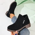 thumbnail image 6 of Modisza Ankle Boots for Women Low Chunky Heel Short Booties 2025 Non Slip Outdoor Fall Walking Work Shoes Black 7.5, 6 of 8