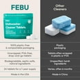 thumbnail image 4 of FEBU Dishwasher Cleaner Tablets Made in USA | Natural Dishwasher Cleaner and Deodorizer | Eliminates Grease & Grime | 8 Natural, Biodegradable, Plant-Based Ingredients | 24 Tablets - 12 Month Supply, 4 of 4
