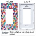 thumbnail image 3 of Yayeee Rocker Switch Wall Plate 2-Gang 4.7"x4.6" Home Decorative Outlet Cover, Blue Colorful Circles, 3 of 6