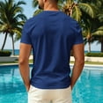 thumbnail image 4 of Dwellite Men's Swim Shirts, Sun Short Sleeve Guard, Quick Dry Crew Neck T-Shirt for Fishing and Surfing Navy M, 4 of 5