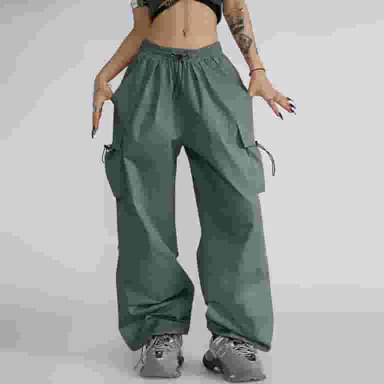 Skpblutn Women's Parachute Pants With 4 Pockets High Rise Skpblutn Women's Parachute Pants With 4 Pockets High Rise