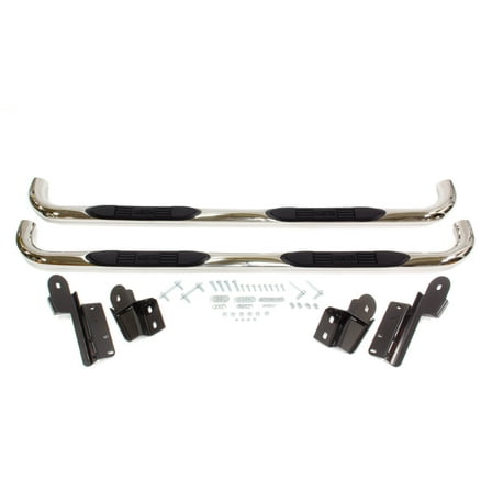 Westin 23-2360 E-Series 3" Round Nerf Step Bars - Polished Stainless Steel Fits select: 2004 FORD F150 SUPERCREW, 2005-2008 FORD F150