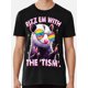 thumbnail image 1 of [Quirky Fun Raccoon Shirt] 100% Cotton Raccoon Meme Tee - Casual Black Short Sleeve Shirt with Colorful Graphic Print - Ideal for Awareness, Halloween & Christmas Gifts, 1 of 5