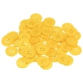 thumbnail image 1 of 160uds 24L Costura Botones 5/8(15mm) Resina Redondo Plano 4 Agujeros Artesanía Botones para Coser Ropa y Bricolaje, Amarillo, 1 of 5
