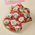 thumbnail image 6 of ZDWQFA Dog Christmas Dress Pet New Year Clothes Cat Winter Red Skirt for Dogs, 6 of 7