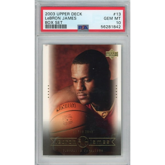 Graded 2003-04 Upper Deck LeBron James #13 Box Set Rookie RC Basketball Card PSA 10 Gem Mint